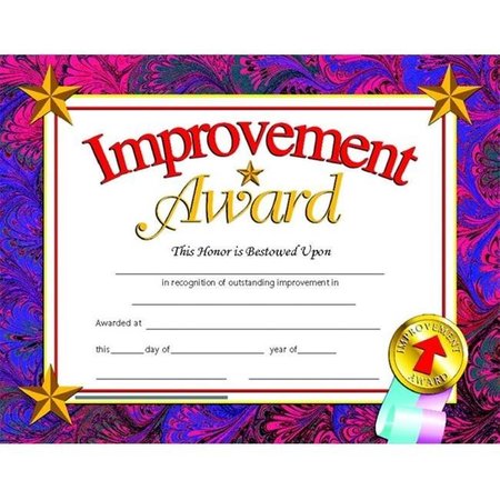 HAYES Hayes 078299 Improvement Award Certificate; 8.5 x 11 In. - Pack 30 78299